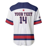 Custom United States Lacrosse Baseball Jersey Go Champions White Version