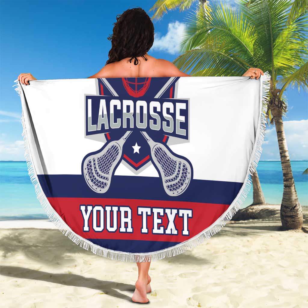 Custom United States Lacrosse Beach Blanket Go Champions White Version