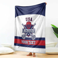 Custom United States Lacrosse Blanket Go Champions White Version