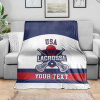 Custom United States Lacrosse Blanket Go Champions White Version