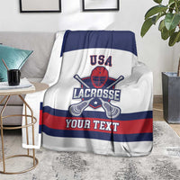 Custom United States Lacrosse Blanket Go Champions White Version