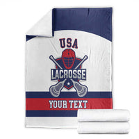 Custom United States Lacrosse Blanket Go Champions White Version