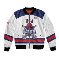 Custom United States Lacrosse Bomber Jacket Go Champions White Version