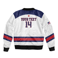 Custom United States Lacrosse Bomber Jacket Go Champions White Version