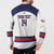Custom United States Lacrosse Button Sweatshirt Go Champions White Version
