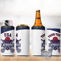 Custom United States Lacrosse 4 in 1 Can Cooler Tumbler Go Champions White Version