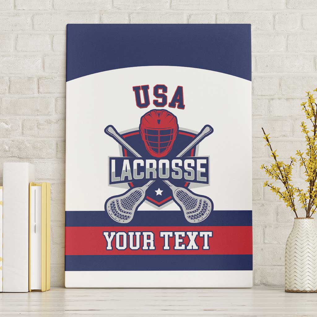Custom United States Lacrosse Canvas Wall Art Go Champions White Version