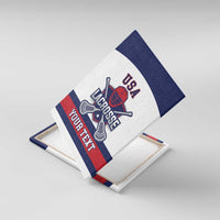 Custom United States Lacrosse Canvas Wall Art Go Champions White Version