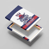 Custom United States Lacrosse Canvas Wall Art Go Champions White Version