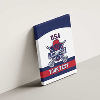 Custom United States Lacrosse Canvas Wall Art Go Champions White Version