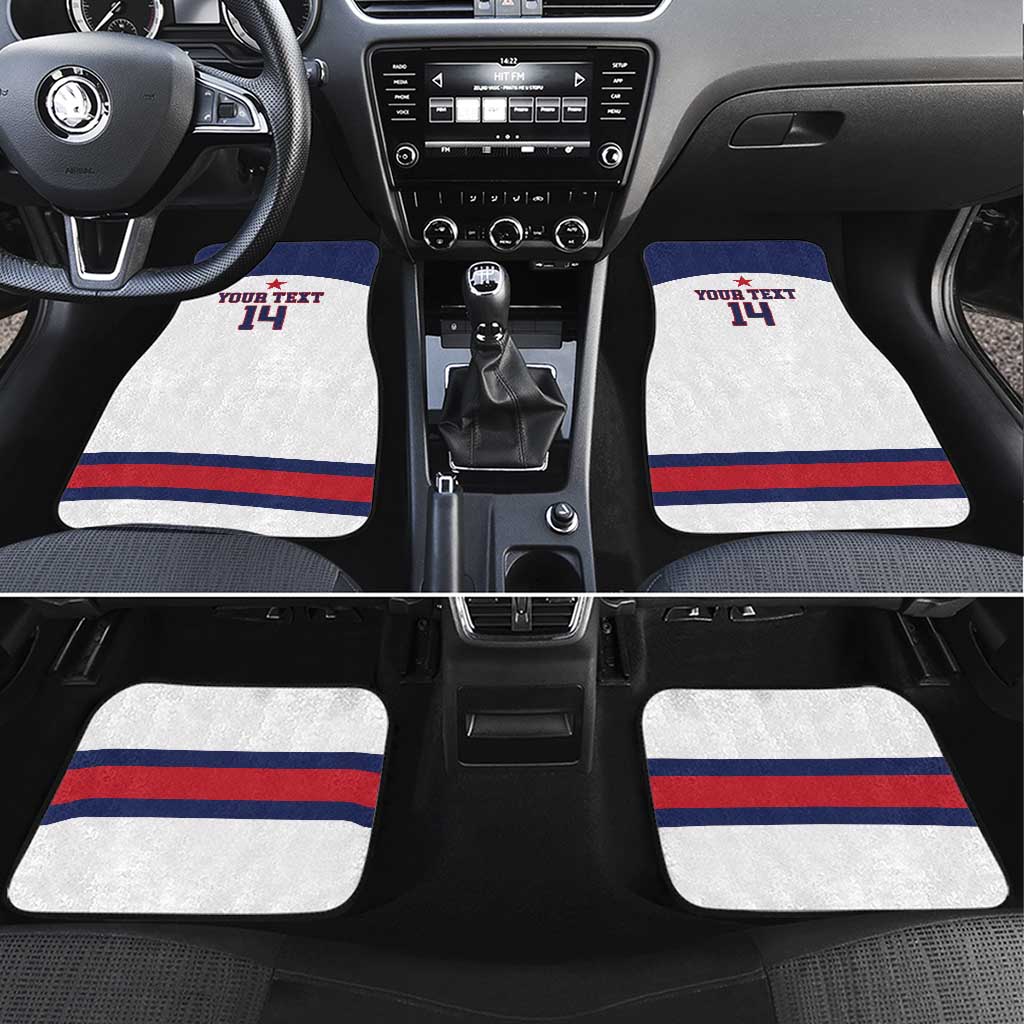 Custom United States Lacrosse Car Mats Go Champions White Version