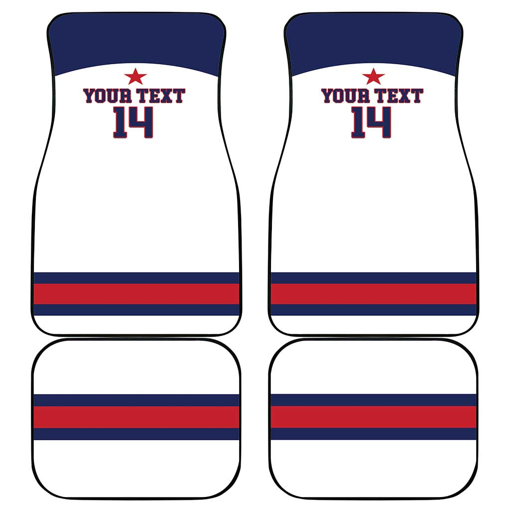Custom United States Lacrosse Car Mats Go Champions White Version