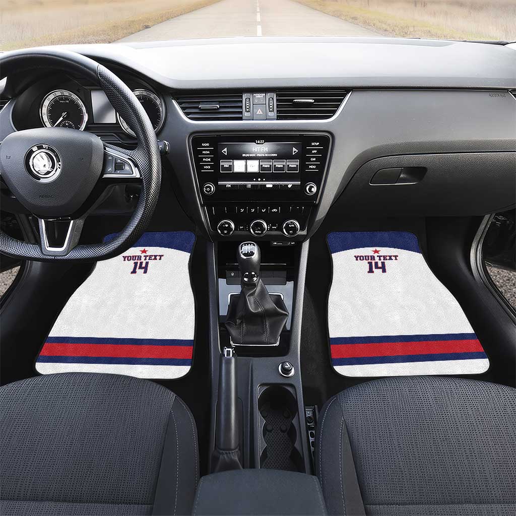 Custom United States Lacrosse Car Mats Go Champions White Version