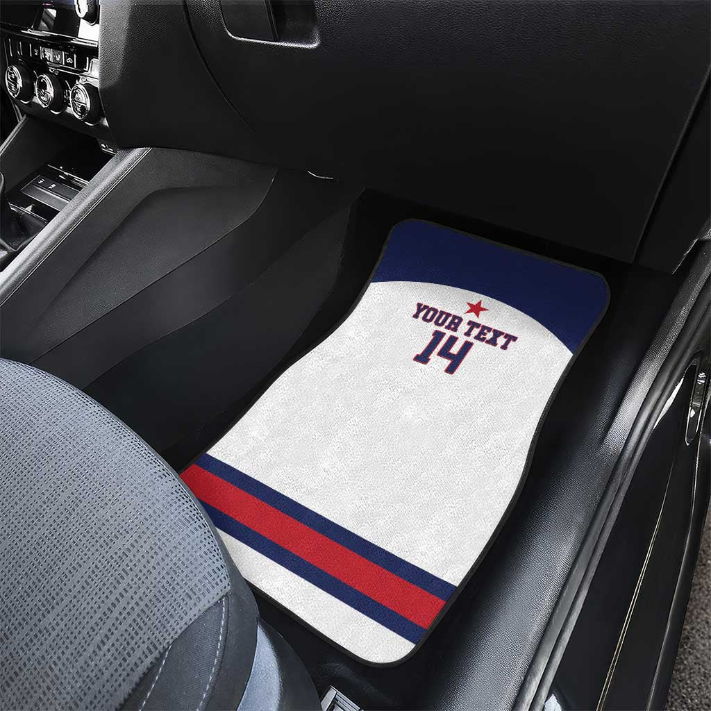 Custom United States Lacrosse Car Mats Go Champions White Version