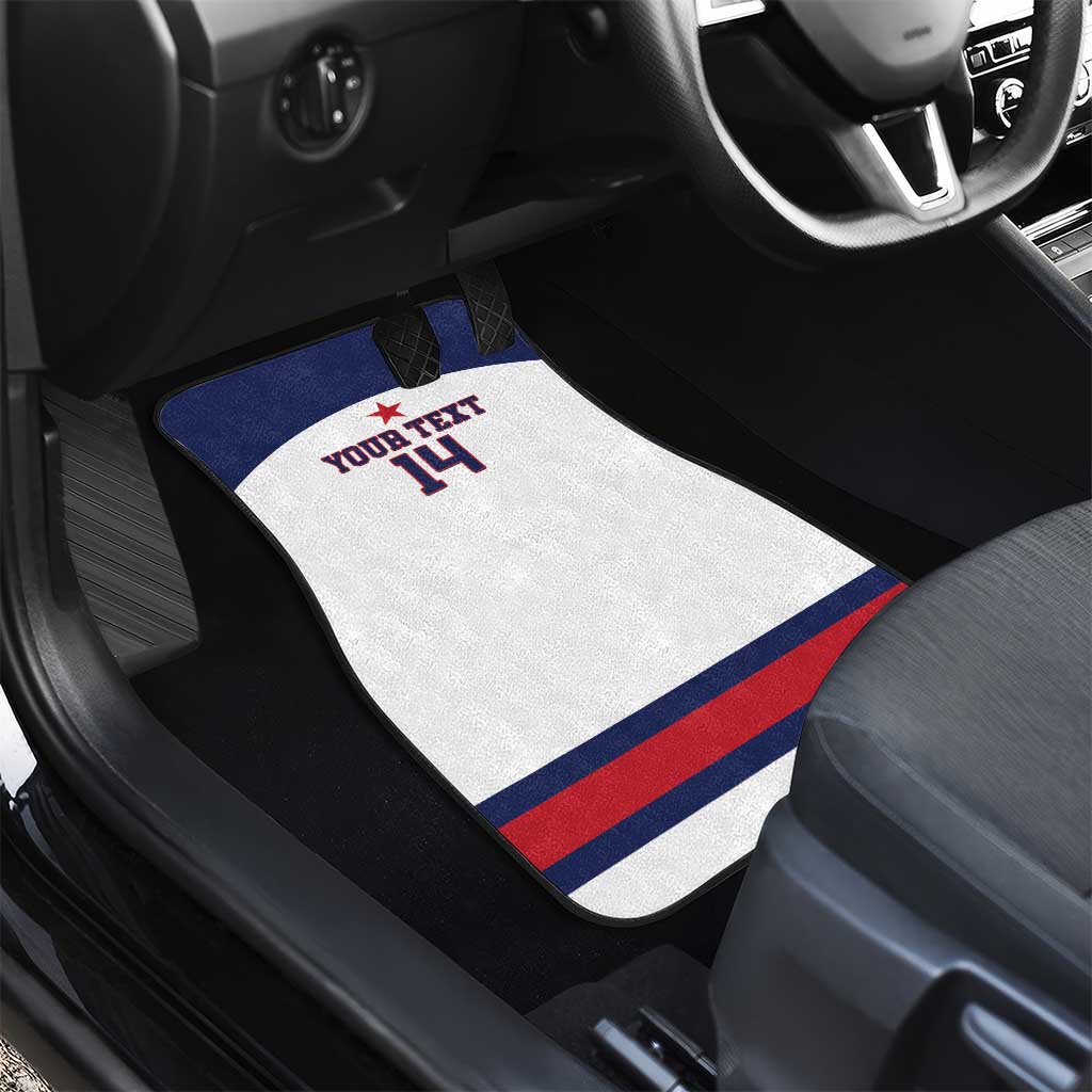 Custom United States Lacrosse Car Mats Go Champions White Version