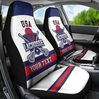Custom United States Lacrosse Car Seat Cover Go Champions White Version