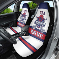 Custom United States Lacrosse Car Seat Cover Go Champions White Version