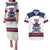 Custom United States Lacrosse Couples Matching Puletasi and Hawaiian Shirt Go Champions White Version