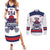 Custom United States Lacrosse Couples Matching Summer Maxi Dress and Long Sleeve Button Shirt Go Champions White Version