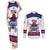 Custom United States Lacrosse Couples Matching Tank Maxi Dress and Long Sleeve Button Shirt Go Champions White Version