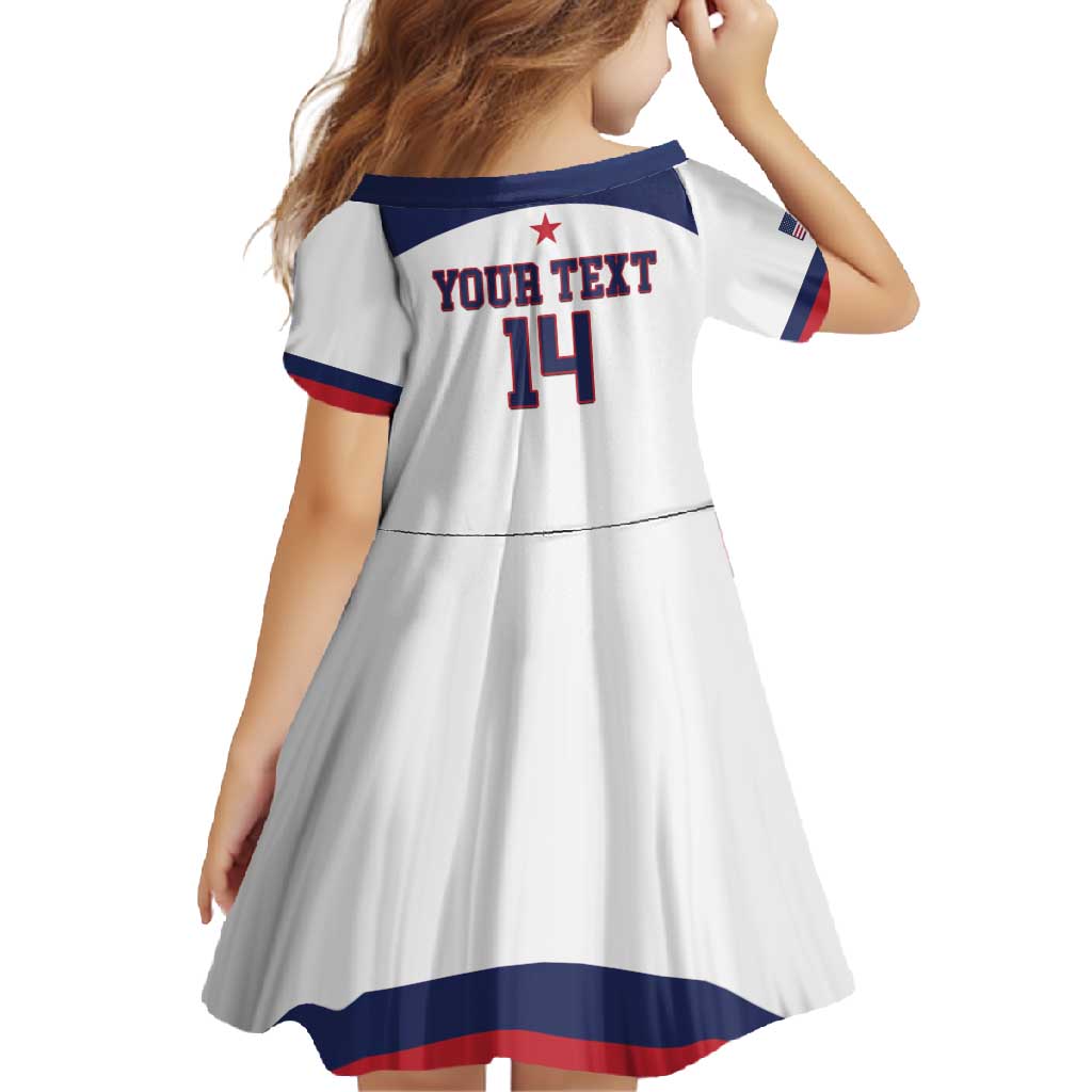 Custom United States Lacrosse Family Matching Long Sleeve Bodycon Dress and Hawaiian Shirt Go Champions White Version
