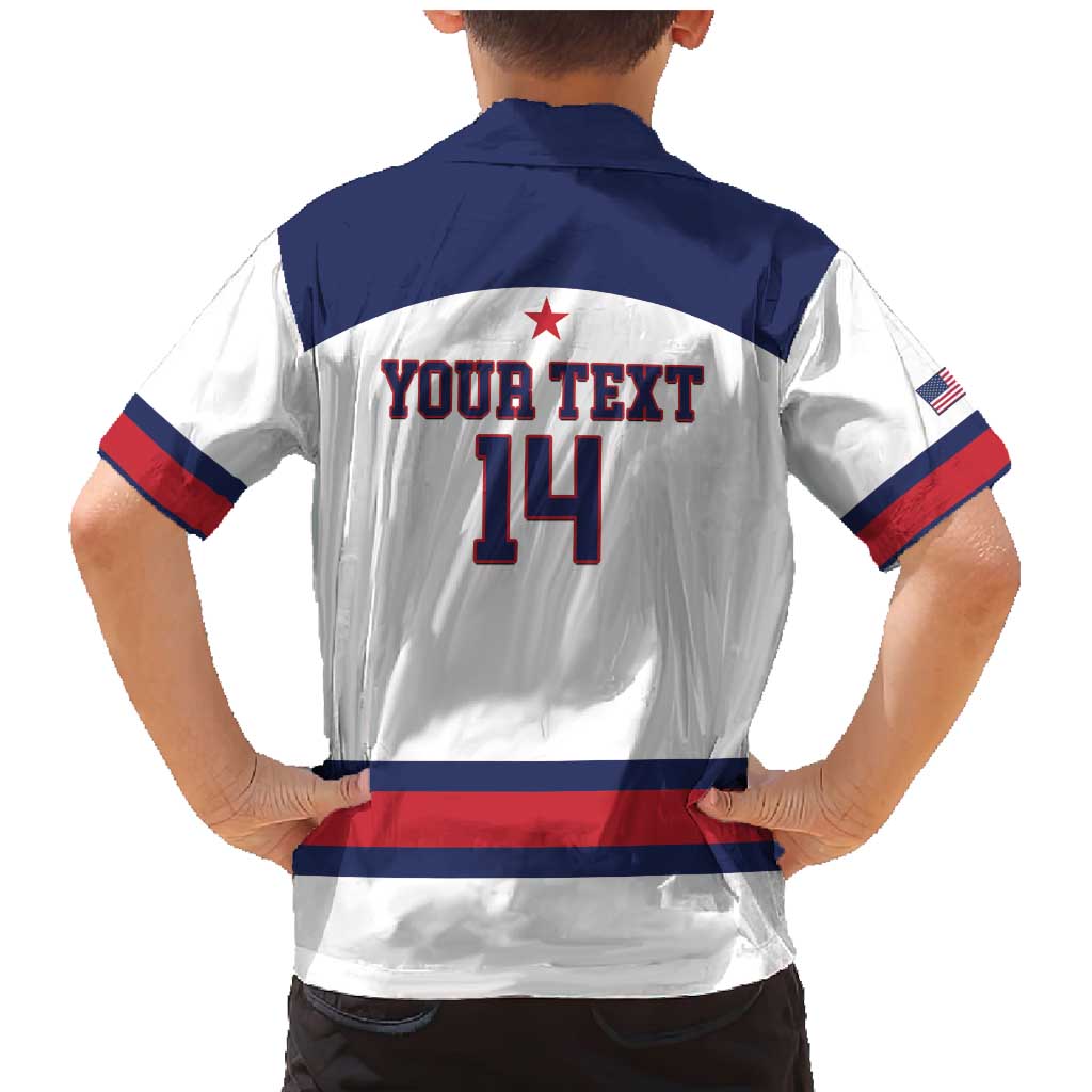 Custom United States Lacrosse Family Matching Mermaid Dress and Hawaiian Shirt Go Champions White Version