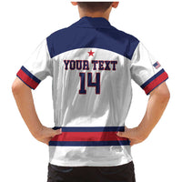 Custom United States Lacrosse Family Matching Mermaid Dress and Hawaiian Shirt Go Champions White Version