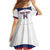 Custom United States Lacrosse Family Matching Off The Shoulder Long Sleeve Dress and Hawaiian Shirt Go Champions White Version