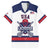 Custom United States Lacrosse Family Matching Off Shoulder Short Dress and Hawaiian Shirt Go Champions White Version