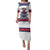 Custom United States Lacrosse Family Matching Puletasi and Hawaiian Shirt Go Champions White Version