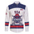 Custom United States Lacrosse Family Matching Short Sleeve Bodycon Dress and Hawaiian Shirt Go Champions White Version