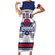 Custom United States Lacrosse Family Matching Short Sleeve Bodycon Dress and Hawaiian Shirt Go Champions White Version