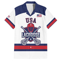 Custom United States Lacrosse Family Matching Summer Maxi Dress and Hawaiian Shirt Go Champions White Version