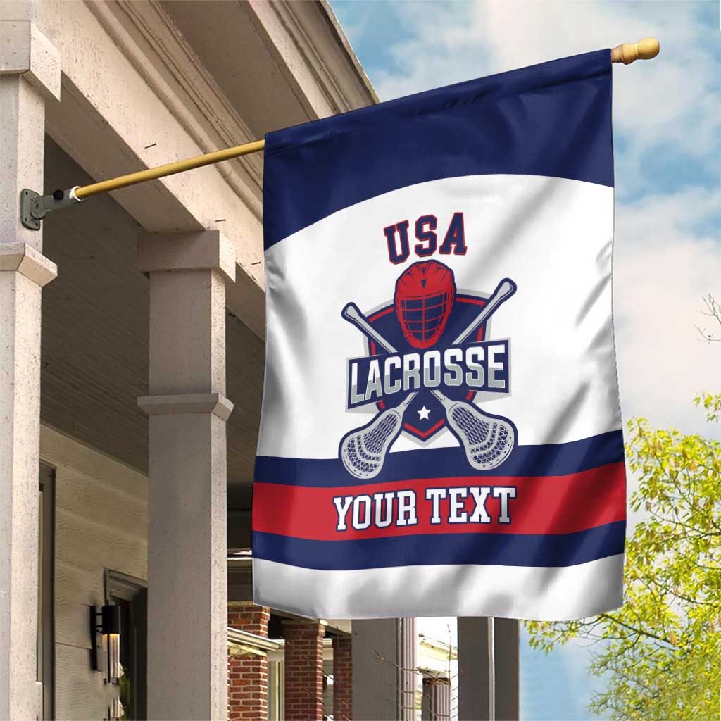 Custom United States Lacrosse Garden Flag Go Champions White Version