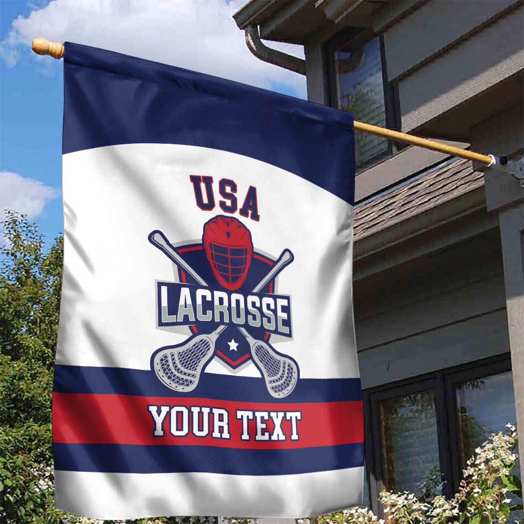 Custom United States Lacrosse Garden Flag Go Champions White Version