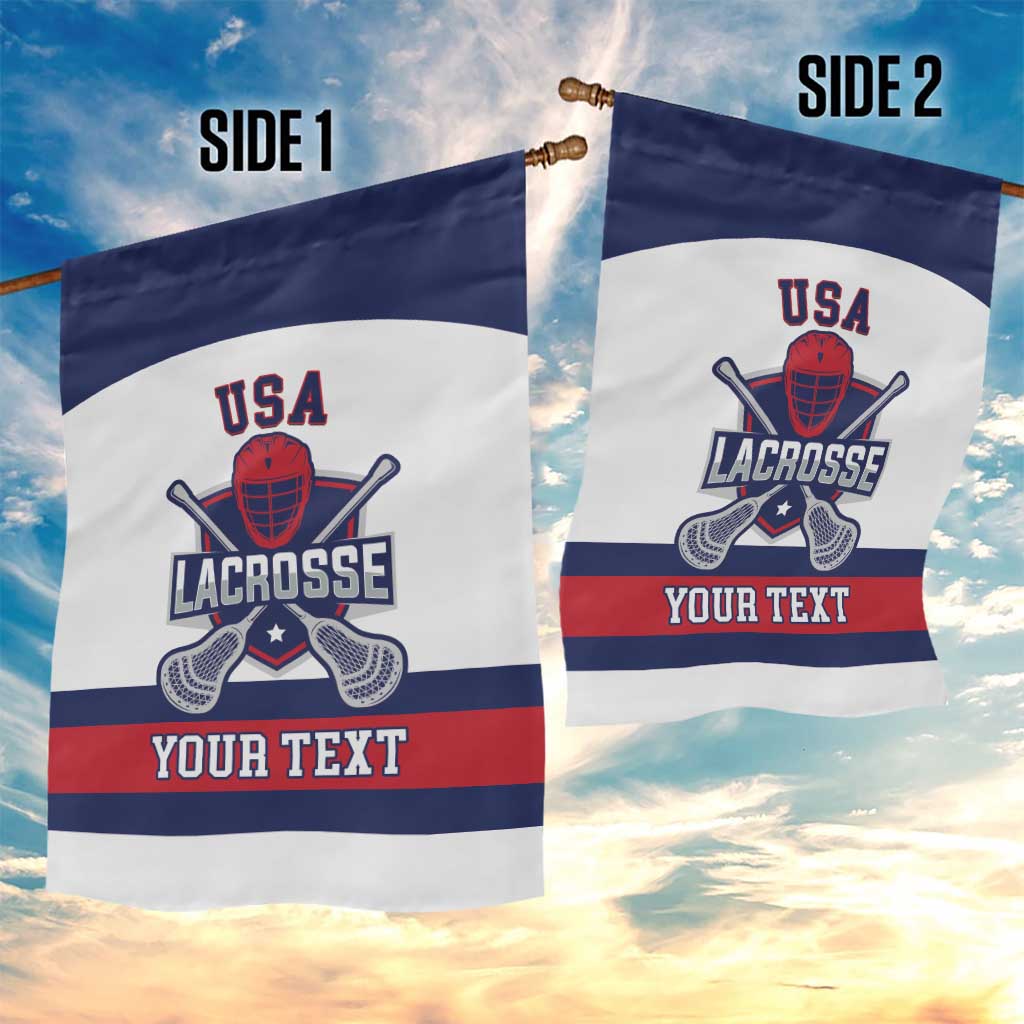 Custom United States Lacrosse Garden Flag Go Champions White Version