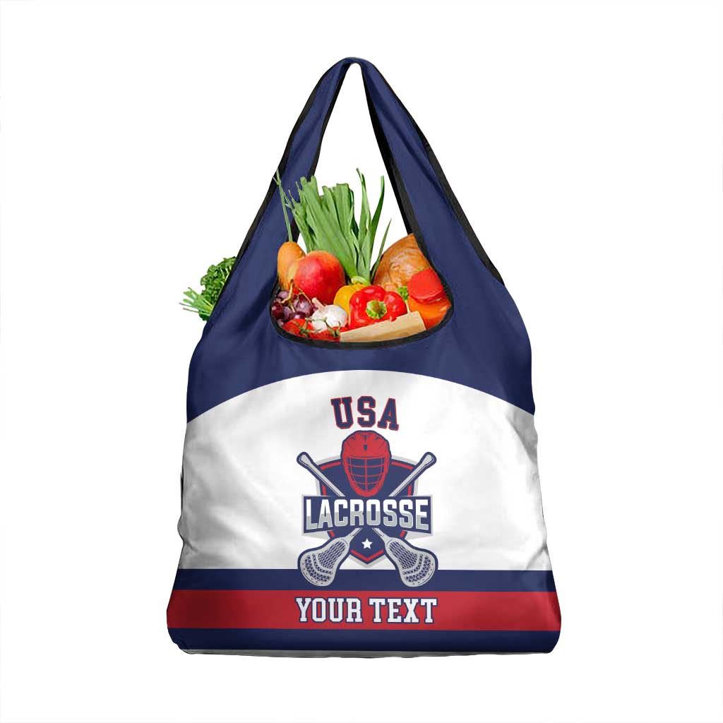 Custom United States Lacrosse Grocery Bag Go Champions White Version