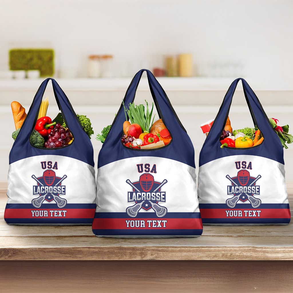 Custom United States Lacrosse Grocery Bag Go Champions White Version