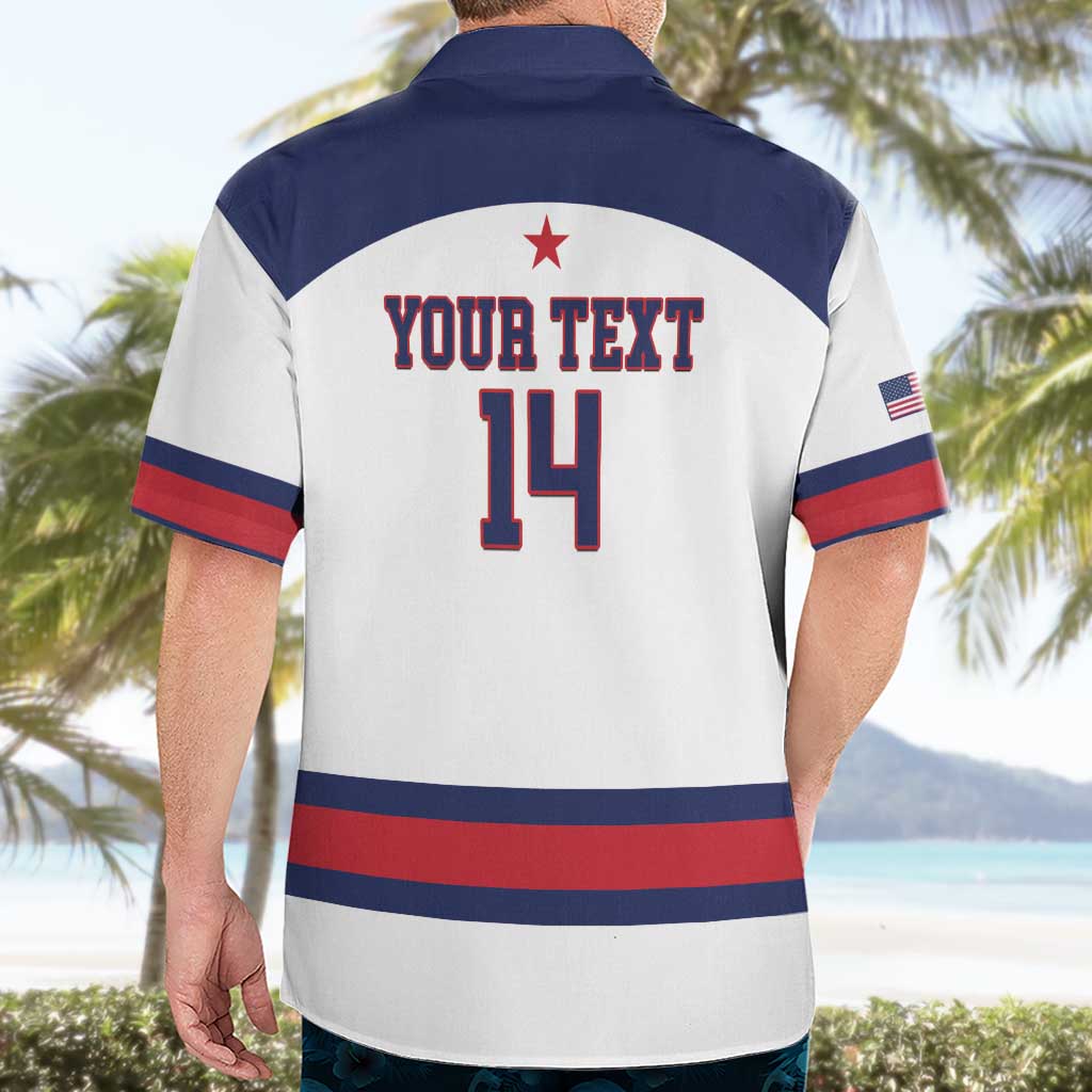 Custom United States Lacrosse Hawaiian Shirt Go Champions White Version