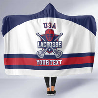 Custom United States Lacrosse Hooded Blanket Go Champions White Version