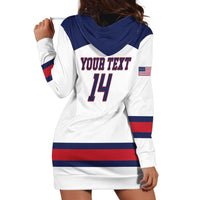 Custom United States Lacrosse Hoodie Dress Go Champions White Version