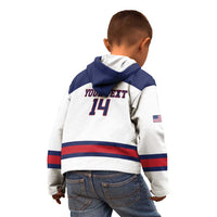 Custom United States Lacrosse Kid Hoodie Go Champions White Version