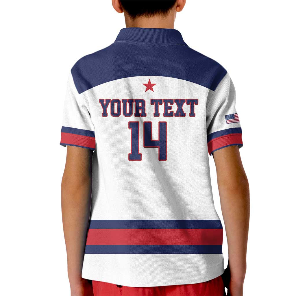 Custom United States Lacrosse Kid Polo Shirt Go Champions White Version