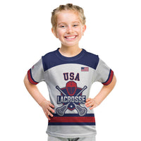 Custom United States Lacrosse Kid T Shirt Go Champions White Version