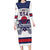 Custom United States Lacrosse Long Sleeve Bodycon Dress Go Champions White Version
