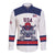 Custom United States Lacrosse Long Sleeve Button Shirt Go Champions White Version