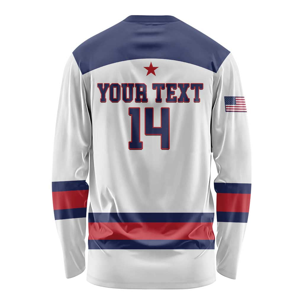 Custom United States Lacrosse Long Sleeve Shirt Go Champions White Version