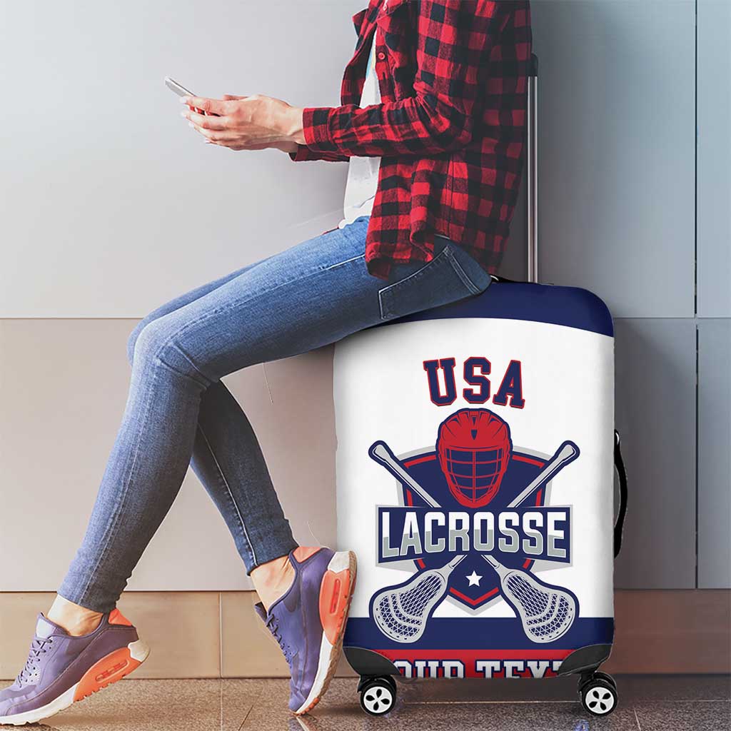 Custom United States Lacrosse Luggage Cover Go Champions White Version