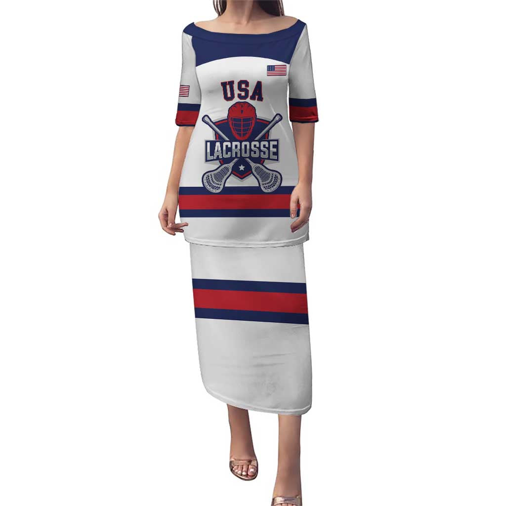 Custom United States Lacrosse Puletasi Go Champions White Version