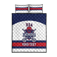 Custom United States Lacrosse Quilt Bed Set Go Champions White Version